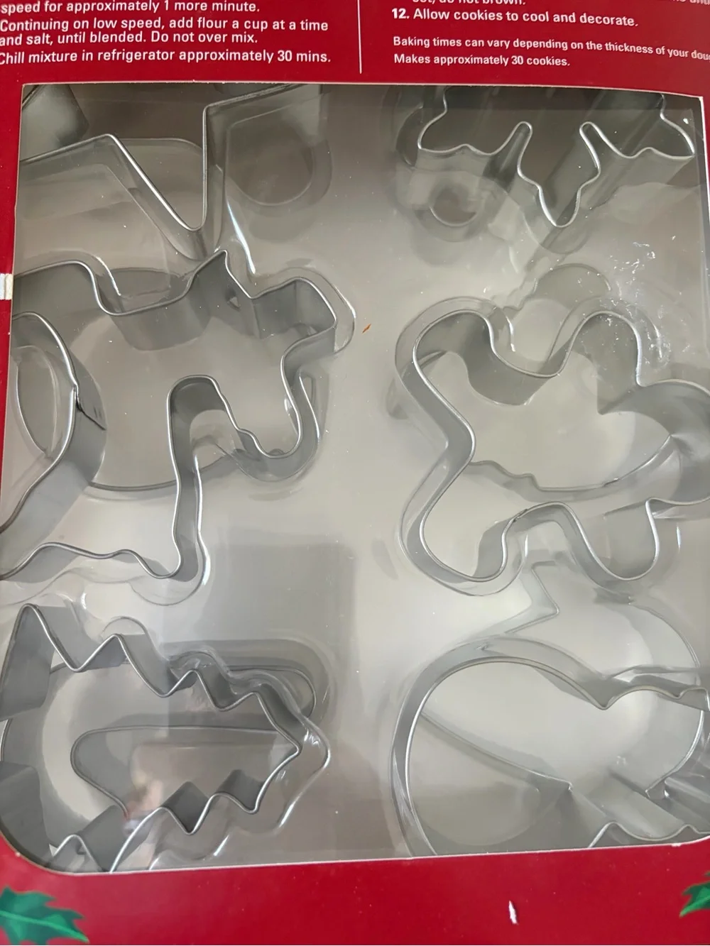 Cookie Cutter Set - Red & Green Holiday Baking Kit